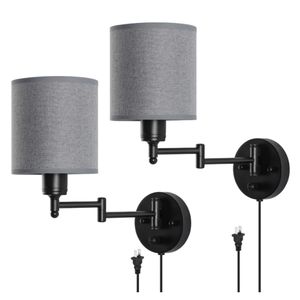 Haitral brand grey wall sconce / lamps - set of 2